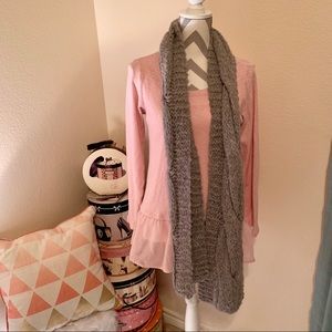Express Gray Wool Twist Scarf